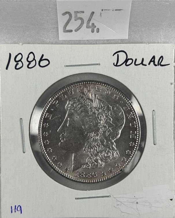 1886 Morgan Dollar EF.
