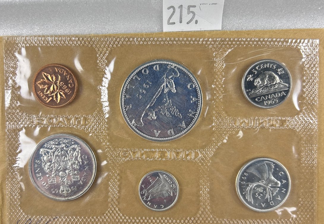 1965 UNC Canada 80% Silver 6-coin Set in original envelope.