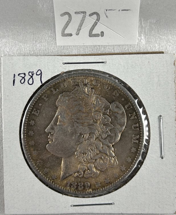 1889 Morgan Dollar EF (toned).