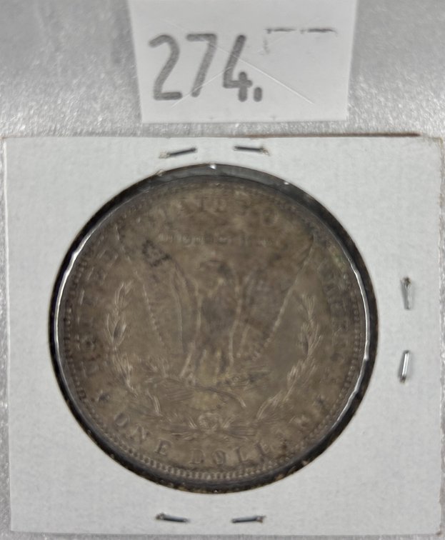 1890 Morgan Dollar AU.