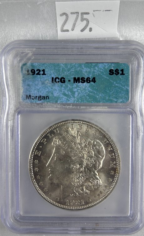 1921 Morgan Dollar ICG MS64 (last year).