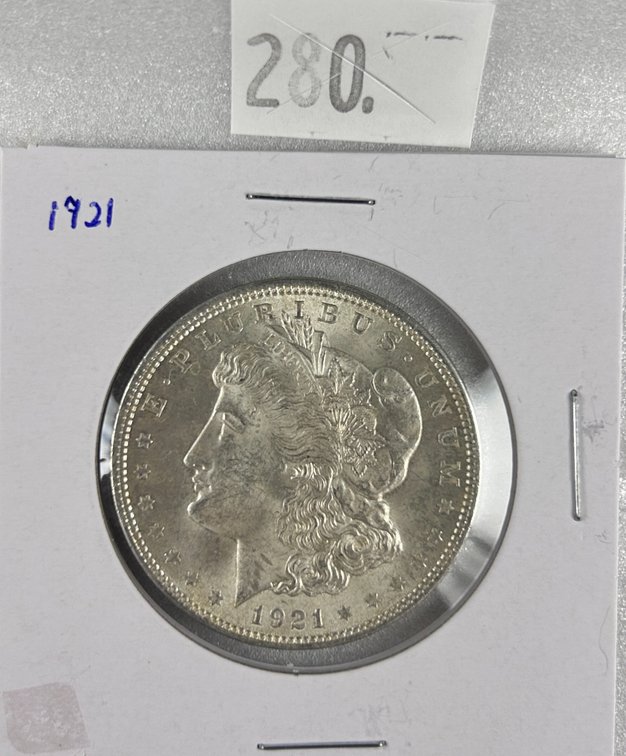 1921 Morgan Dollar AU (last year).