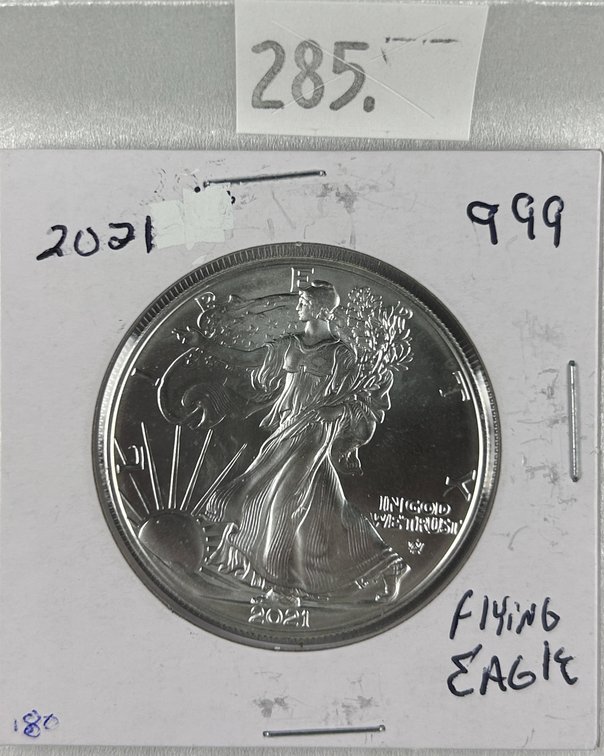 2021 Silver Eagle MS (Flying Eagle). One Troy Oz. .999 Silver.