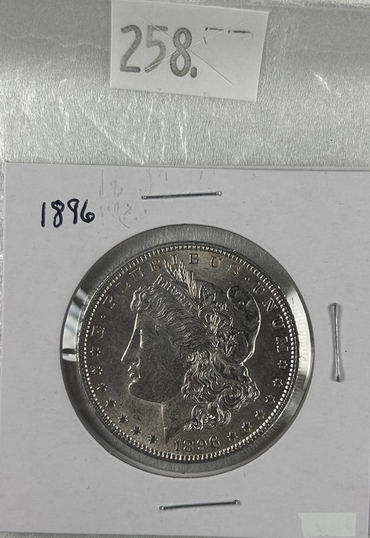 1896 Morgan Dollar AU-MS.