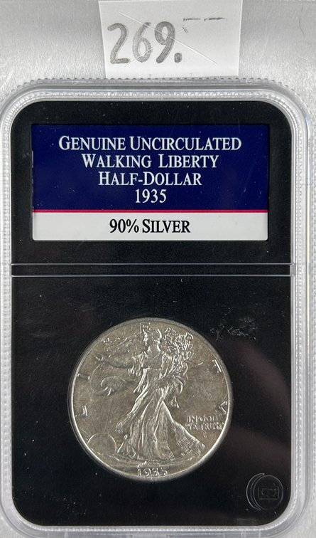 1935 UNC Walking Liberty Half Dollar.