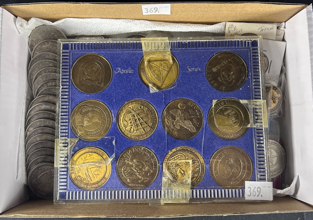 Approx. 36-Tokens and Approx. 42 Fantasy (replica) Coins.