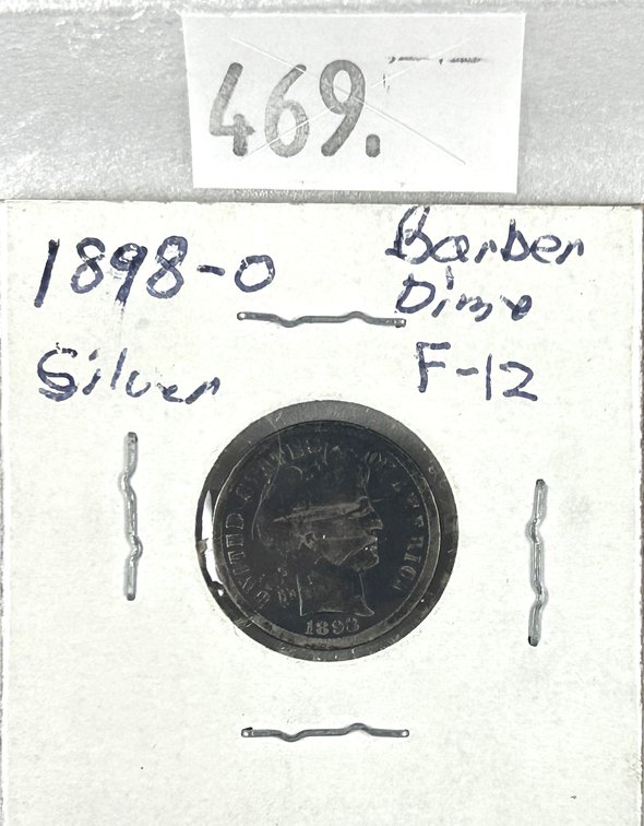 1898-O Barber Dime F-12.