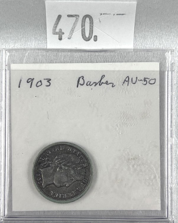 1903 Barber Dime AU.
