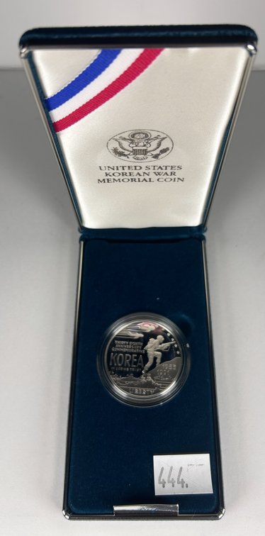 U.S. Korean War Memorial Proof 90% Silver Dollar.