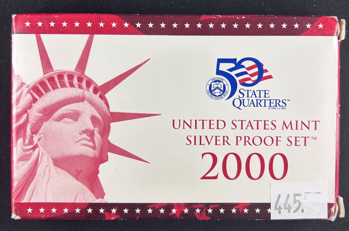 2000 U.S. Mint Silver Proof Set in original box with COA.