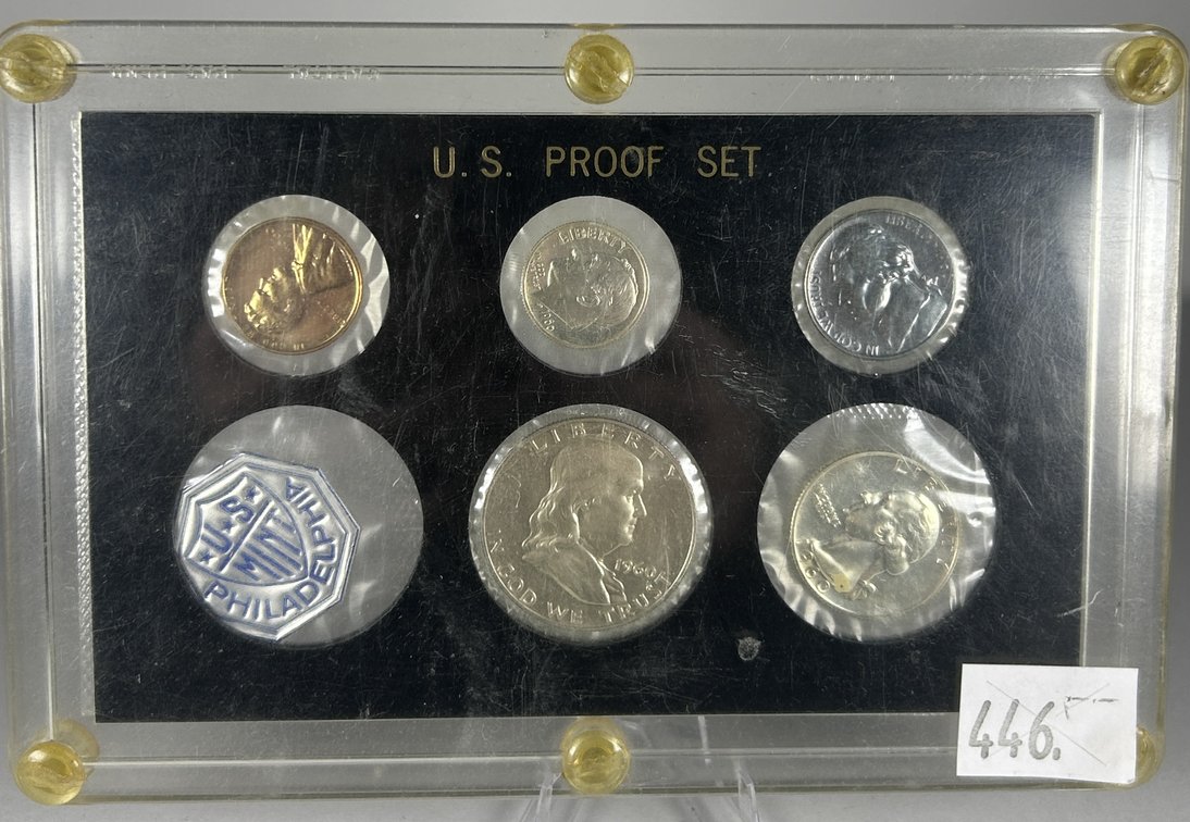 1960 U.S. Proof Set (5-coins) in Capital holder.
