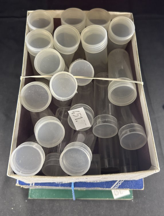Coin Collecting Supplies: 22-coin tubes. 12-Whitman Coin Folders.