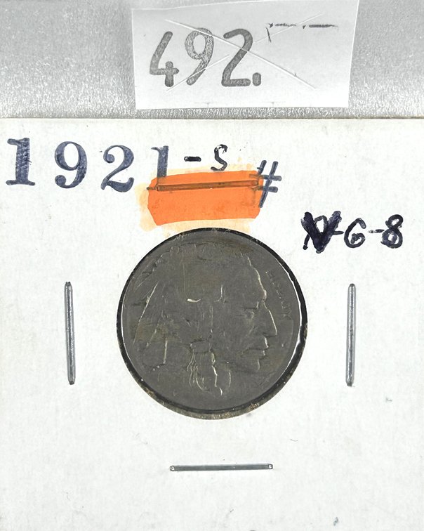 1921-S Buffalo Nickel VG.