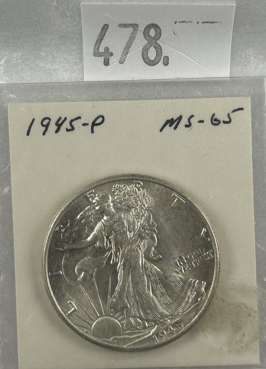 1945 Walking Liberty Half Dollar MS.