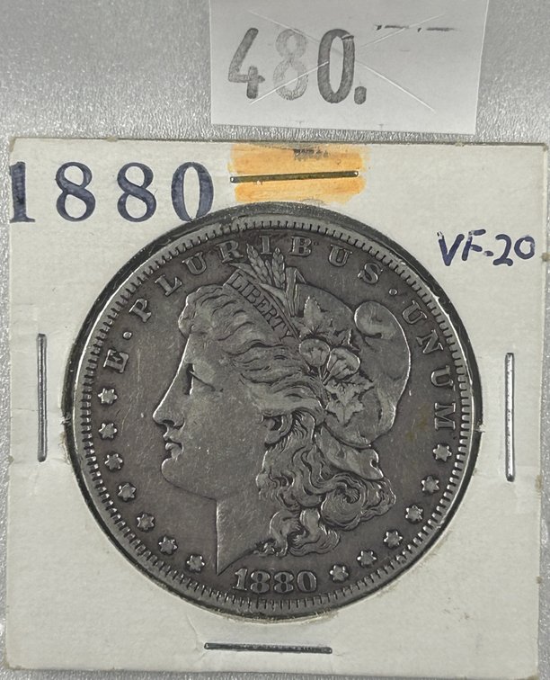 1880 Morgan Dollar VF (first year).