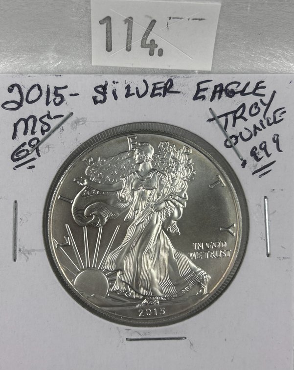 2015 Silver Eagle One Troy Oz. .999 Silver MS.