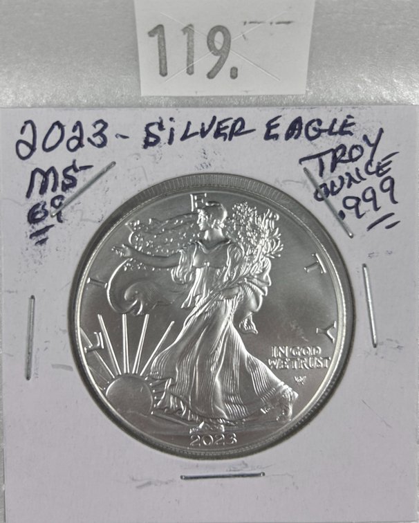 2023 Silver Eagle One Troy Oz. .999 Silver MS.