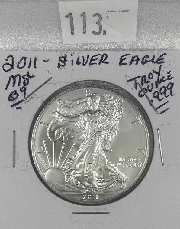 2011 Silver Eagle One Troy Oz. .999 Silver MS.
