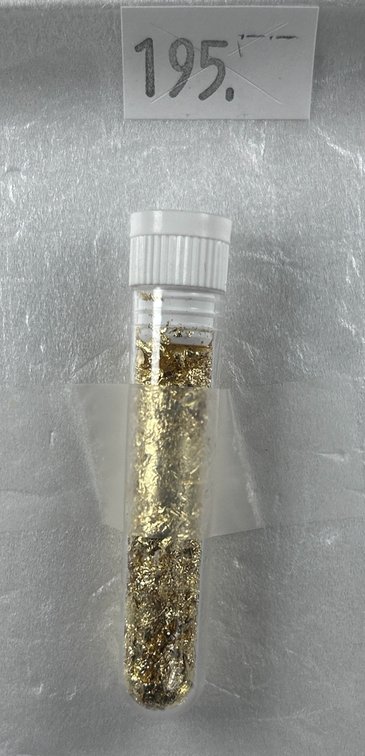 2" Vial of Gold Flakes (purity unknown).