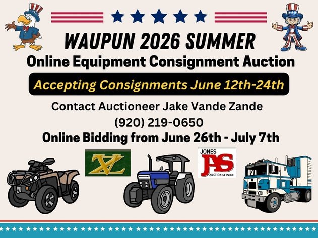 Image for Waupun 2026 Summer Consignment Auction Announcement