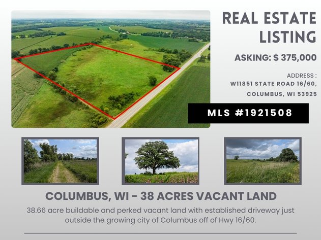 Image for Columbus, WI - 38 acre Vacant Land For Sale