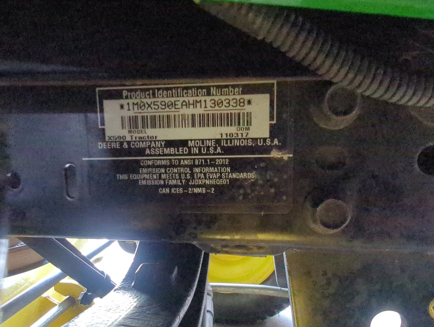 Image for 2017 John Deere X590 48