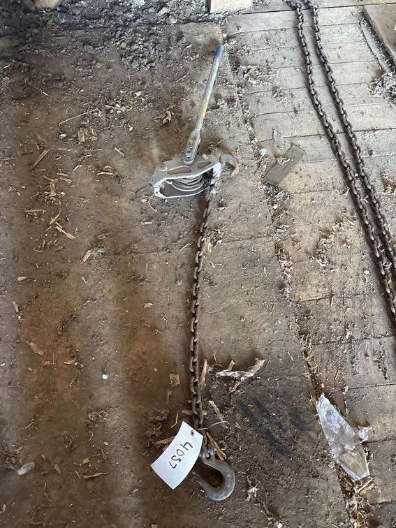 Come-a-long cable and chain
