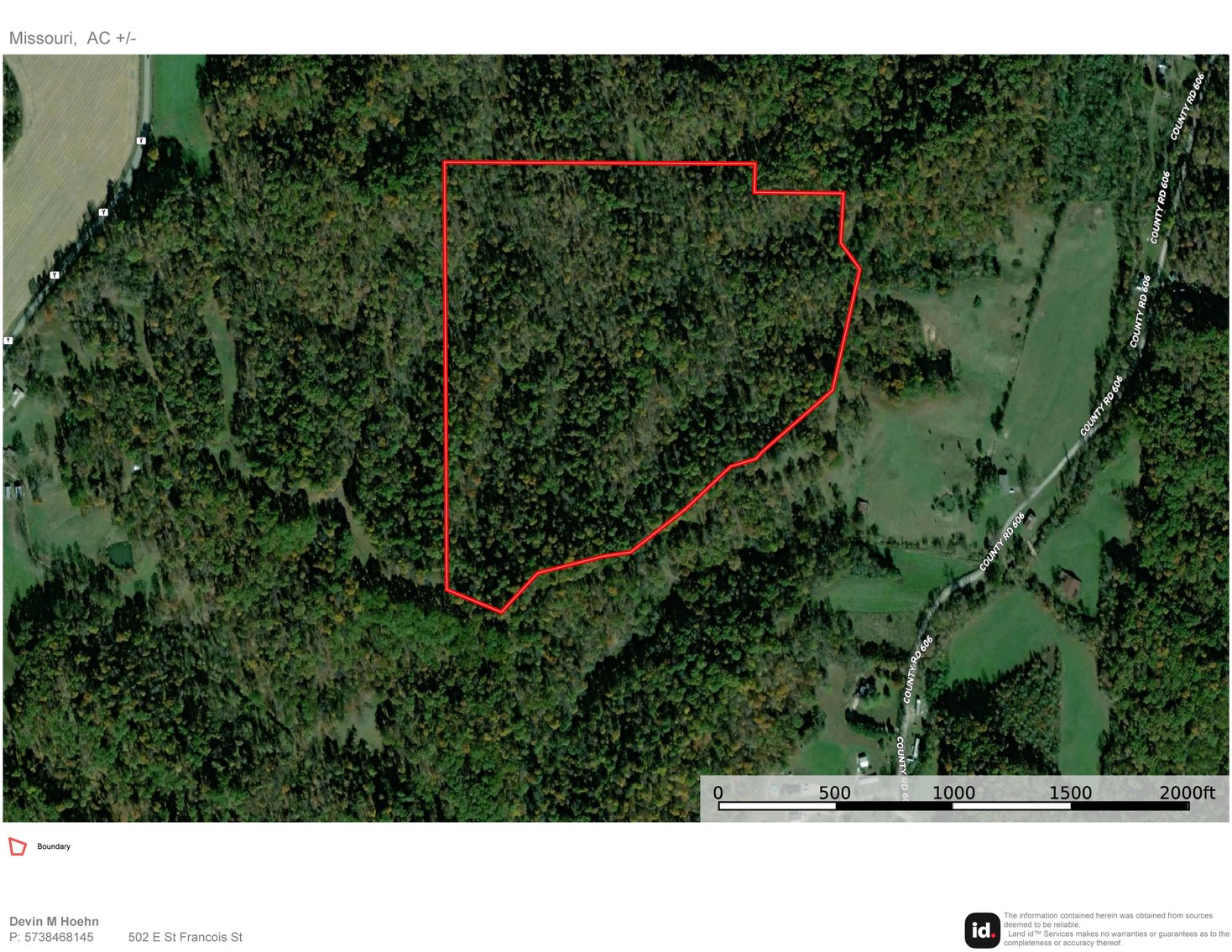 Image for 47.41 Acres m/l, off County Road 606, Cape Girardeau MO 63701, MLS # 25057000