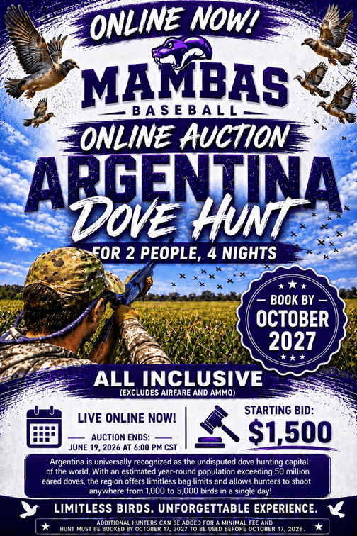Image for Mambas Baseball - Argentina Dove Hunt Fundraiser