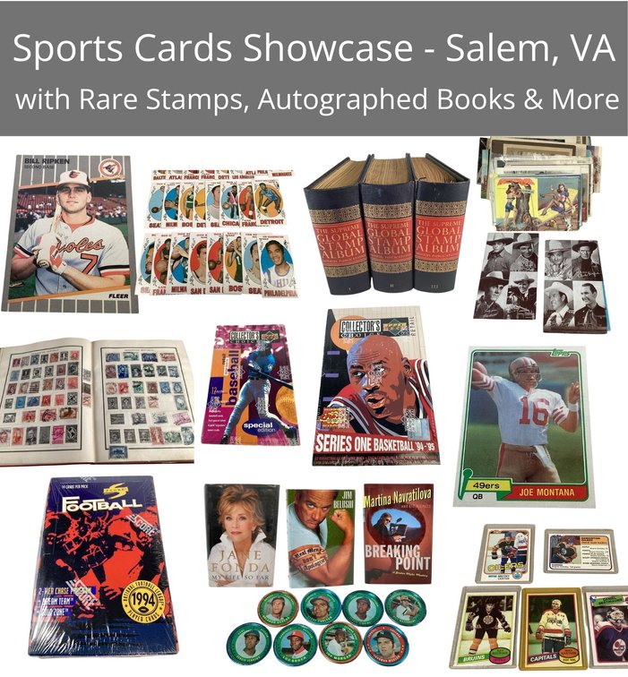 Image for FAR 744 - Sports Card Showcase with Rare Stamps & Autographed Books