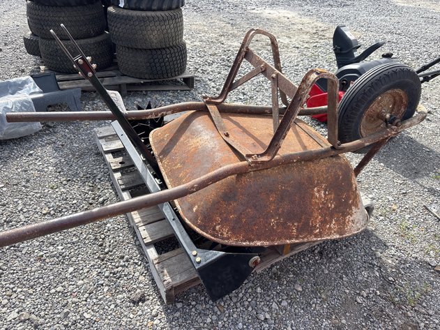 Image for D1. Pull behind lawn aerator and wheelbarrow