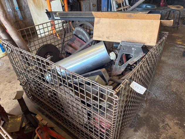 Image for Steel basket with auto parts
