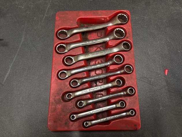 Image for (1) Snap-On (9) pc SAE short double box end wrenches