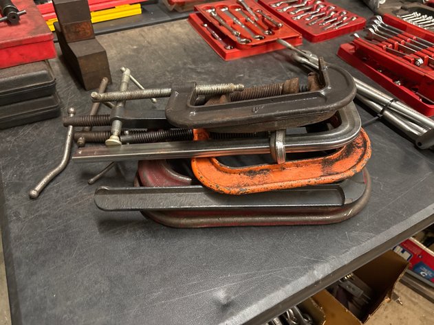 Image for (7) assorted C clamps