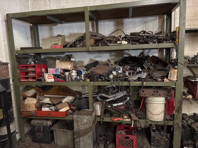 Image for Heavy duty steel rack/shelf with auto parts