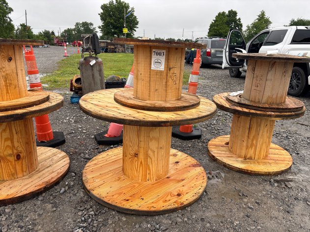Image for D4b. (2) wooden spools