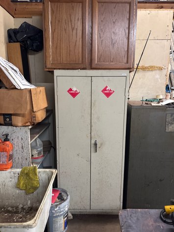Image for Auto cleaning supplies, steel shelf and cabinet