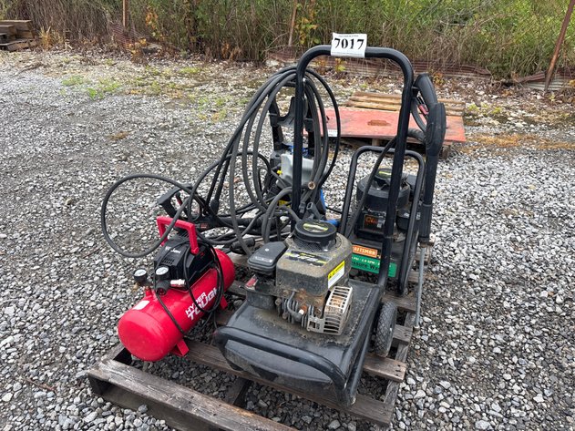 Image for D1. (3) pressure washers and Hyper Tough 3-gallon oil-free air compressor