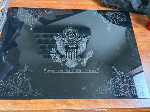 Image for Hand engraved glass slab