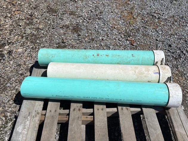 Image for D1. (3) 6” pvc sewer