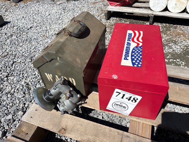 Image for D1. Speedexe carb, miltary tool box, tool box with misc tools