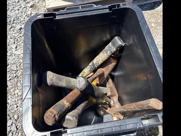 Image for D1. Craftsman bucket with (7) hammers