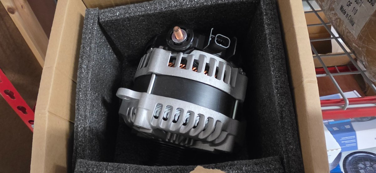 Automotive Alternator with Grooved Pulley