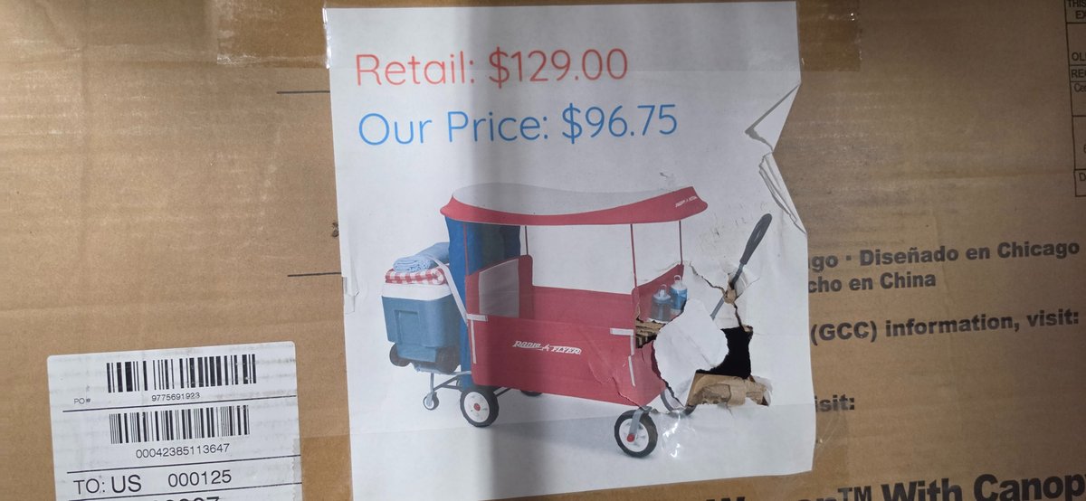Radio Flyer Model #3963 3-in-1 Tailgater Wagon with Canopy
