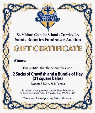 Image for SAINTS ROBOTICS & QUIZBOWL FUNDRAISER