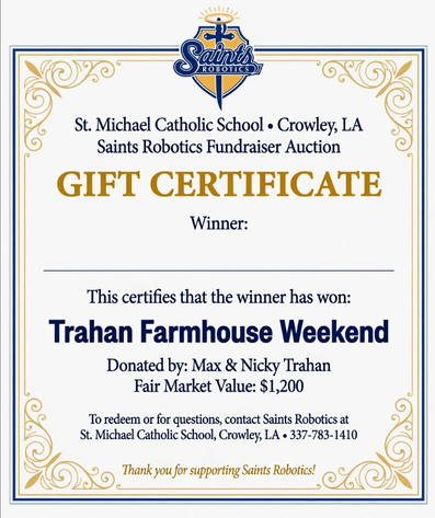 Image for SAINTS ROBOTICS & QUIZBOWL FUNDRAISER