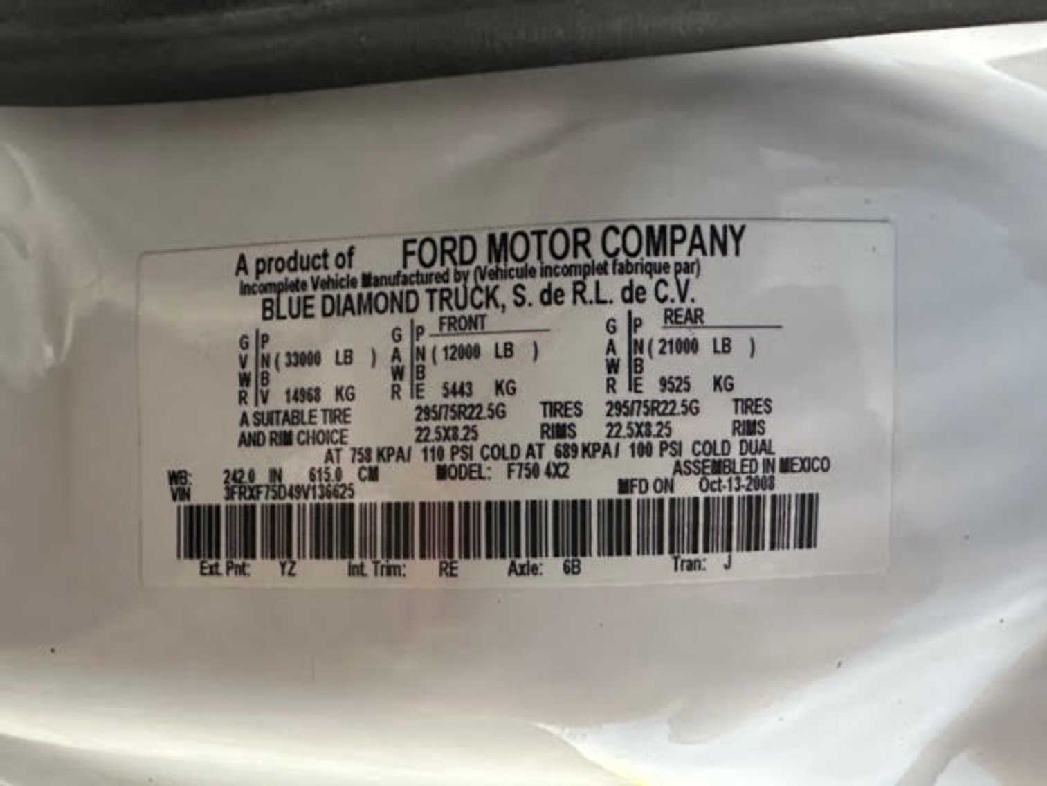 Image for 2009 Altec AC18-70B on 2009 Ford F750