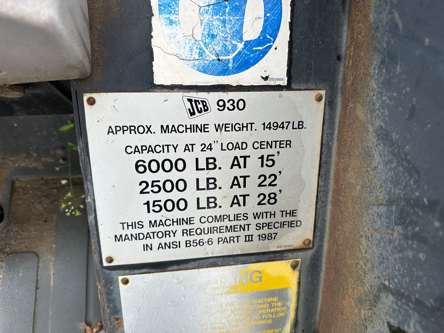 Image for 2005 JCB 930 Rough Terrain Forklift