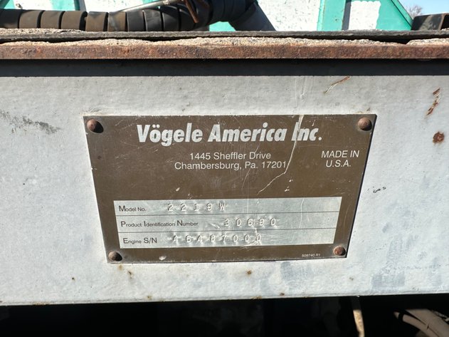 Image for 2006 Vogele 2219W Paver