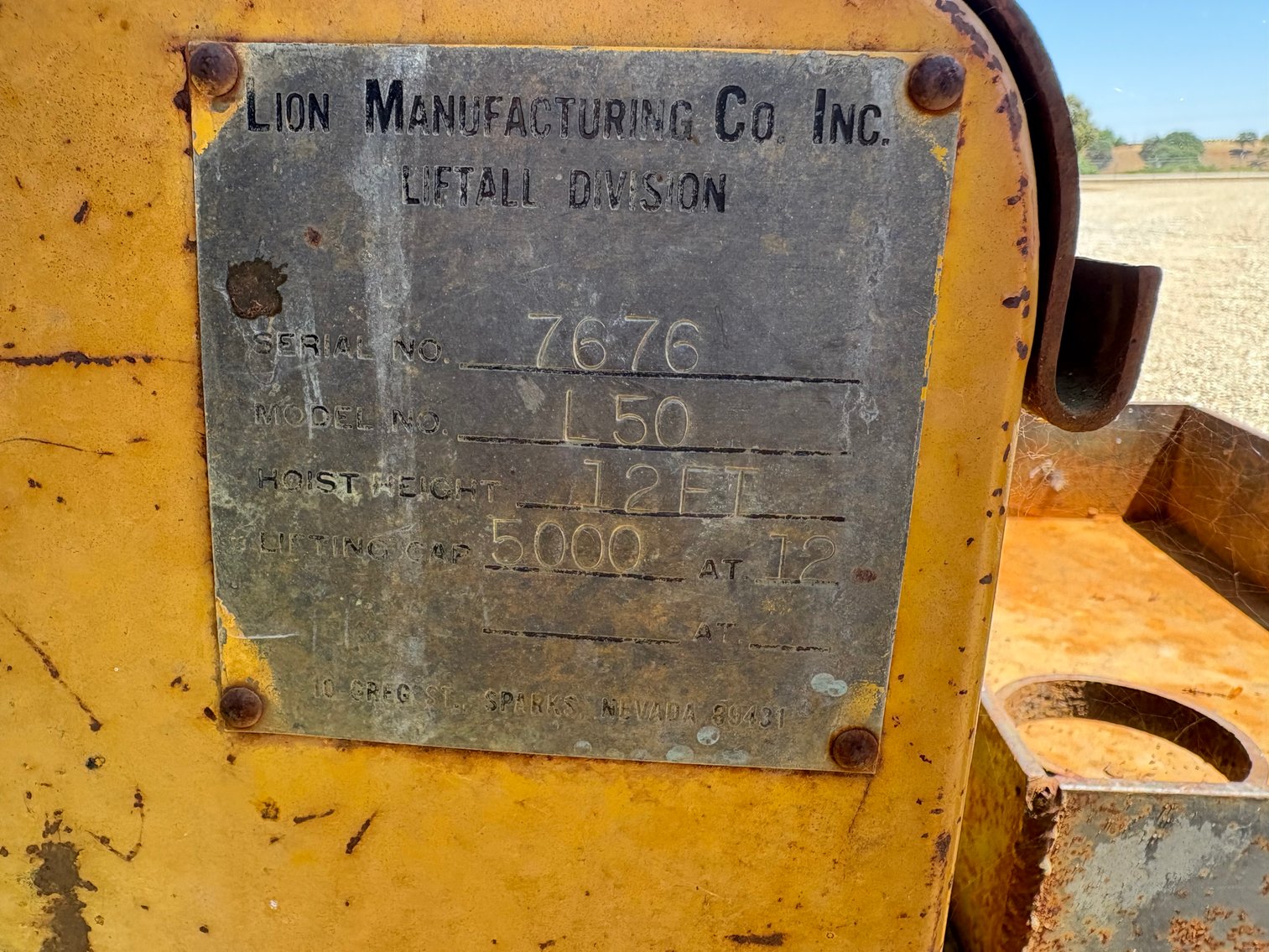 Image for Liftall L50 5000 lb Forklift•5,187 Hours Canopy, 48 in Forks, Side Shift, 12-16.5 Rears, 14-17.5 Fronts